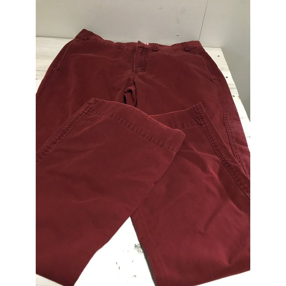 Abercrombie & Fitch woman’s burgundy zip front wide leg trousers size 8
